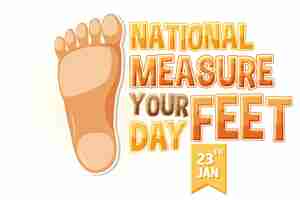 Free vector national measure your feet day banner design