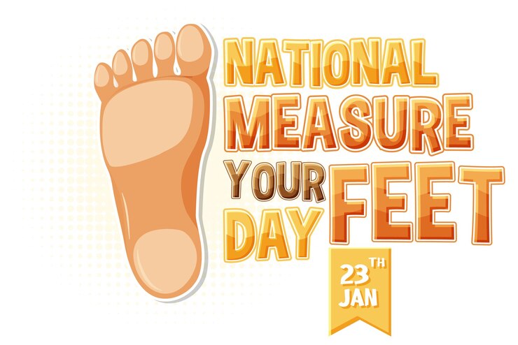 무료 Vector national measure your feet day 배너 디자인