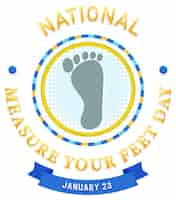 Free vector national measure your feet day banner design