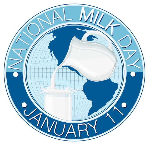 National milk day banner design