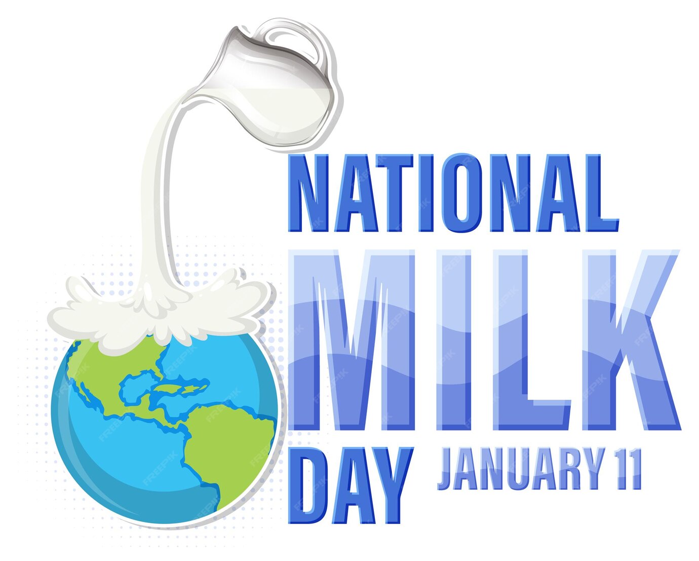 Free Vector National milk day banner design
