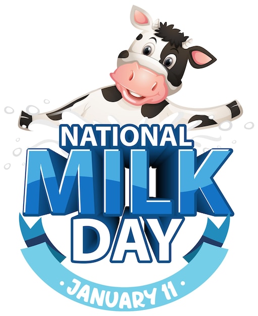 Free vector national milk day january icon