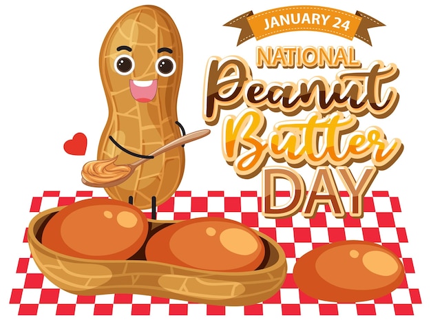 National Peabut Butter Day Banner Design