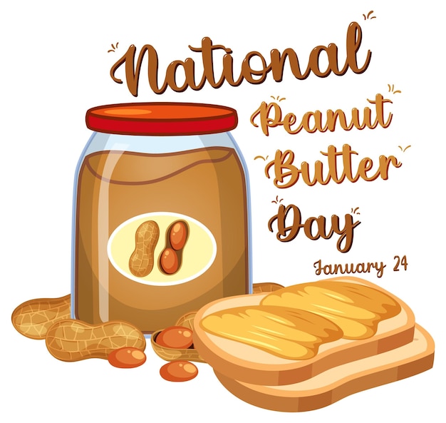 Free vector national peanut butter banner design