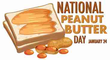 Free vector national peanut butter banner design