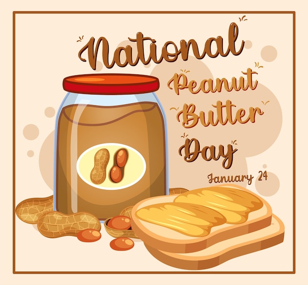 Free vector national peanut butter banner design