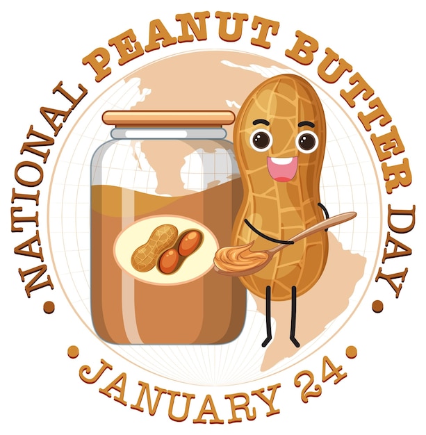 Free vector national peanut butter banner design