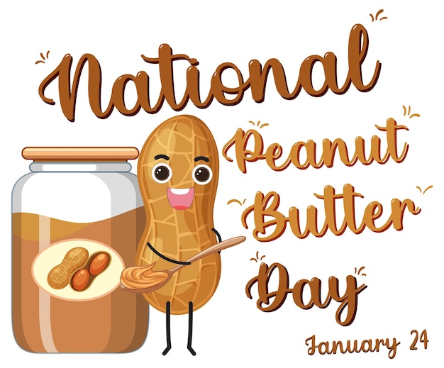 Free vector national peanut butter banner design