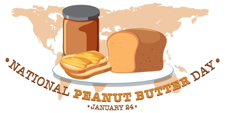 Free Vector national peanut butter day banner design