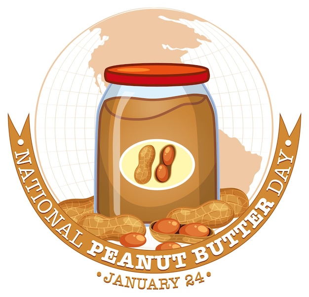 Free vector national peanut butter day banner design