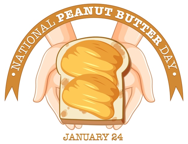 Free vector national peanut butter day banner design