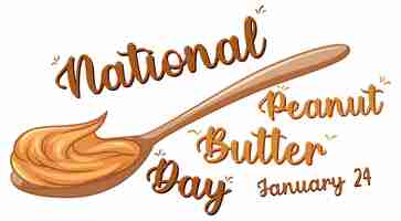 Free vector national peanut butter day banner design