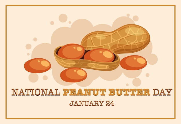 Free vector national peanut butter day banner design