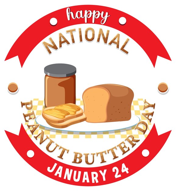 Бесплатное векторное изображение Дизайн баннера национального дня арахисового масла