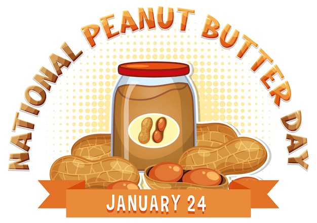 National peanut butter day banner design