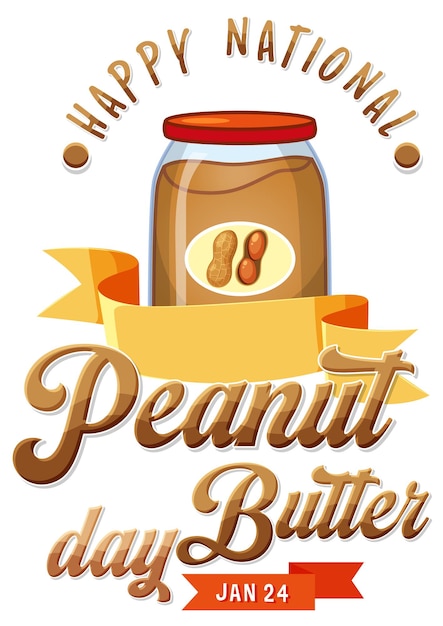 Free vector national peanut butter day banner design