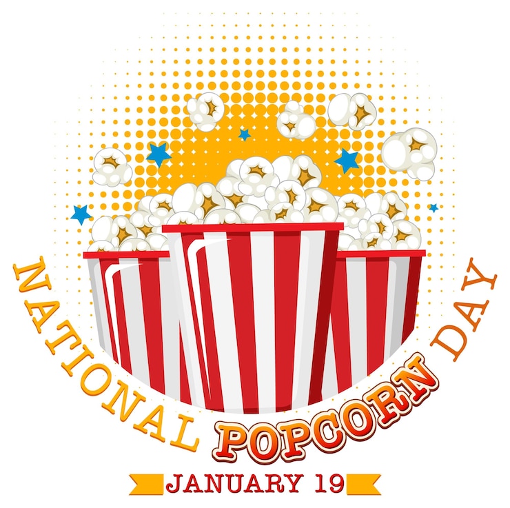 Free Vector national popcorn day banner design