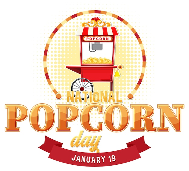 Banner per la giornata nazionale dei popcorn