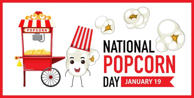 National popcorn day banner design