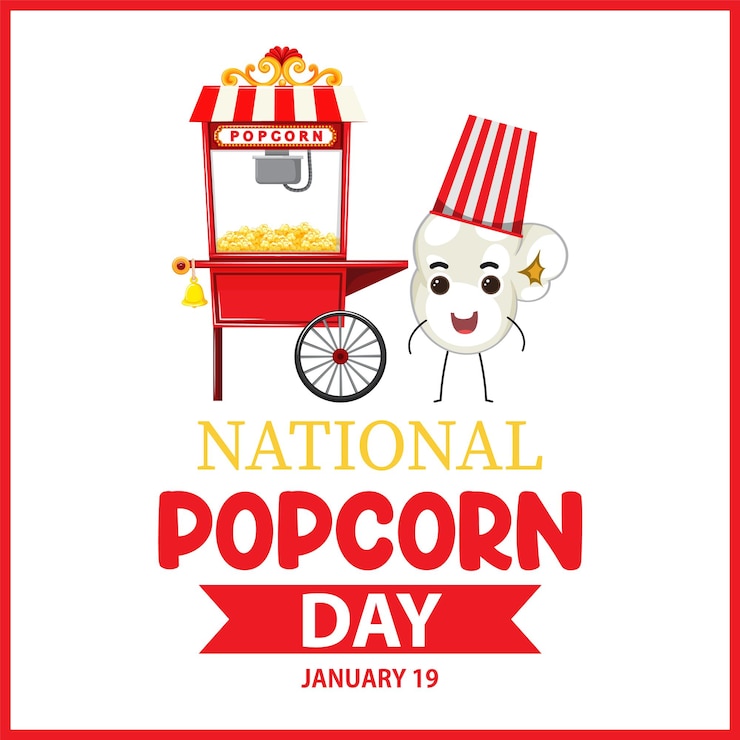 Free Vector national popcorn day banner design