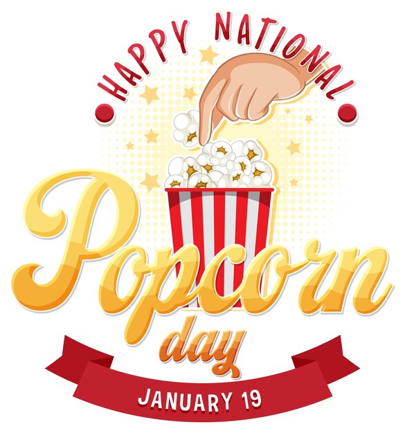 Free vector national popcorn day banner design