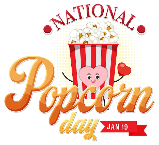 Vettore gratuito banner per la giornata nazionale dei popcorn