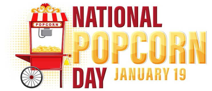 Free Vector national popcorn day banner design
