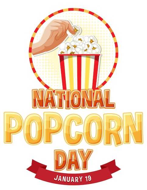 Free vector national popcorn day banner design