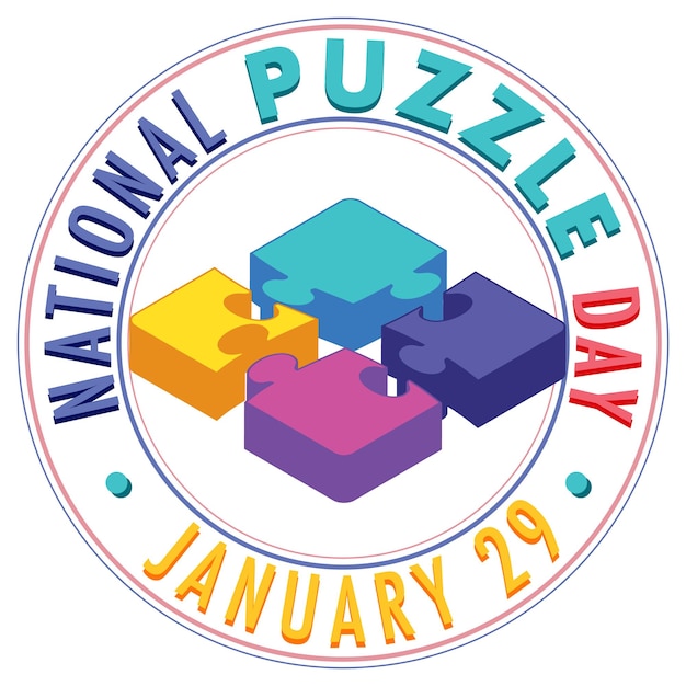 National Puzzle Day Banner Design