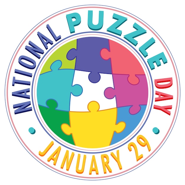 Free vector national puzzle day banner