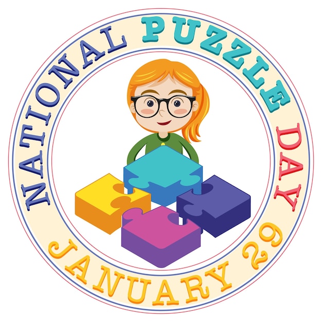 National puzzle day banner