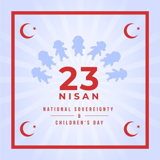 National sovereignty and children's day illustration