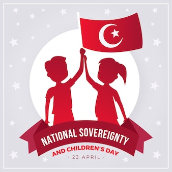 Sovranità nazionale e festa dei bambini Vettore gratuito