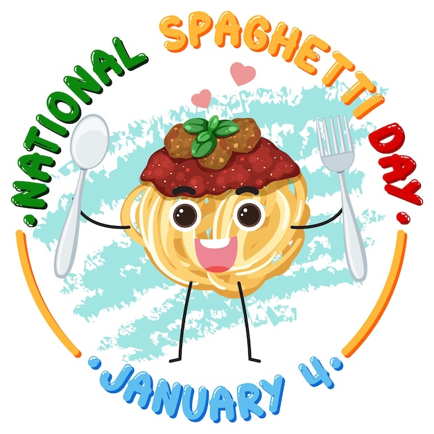 Banner per la giornata nazionale degli spaghetti
