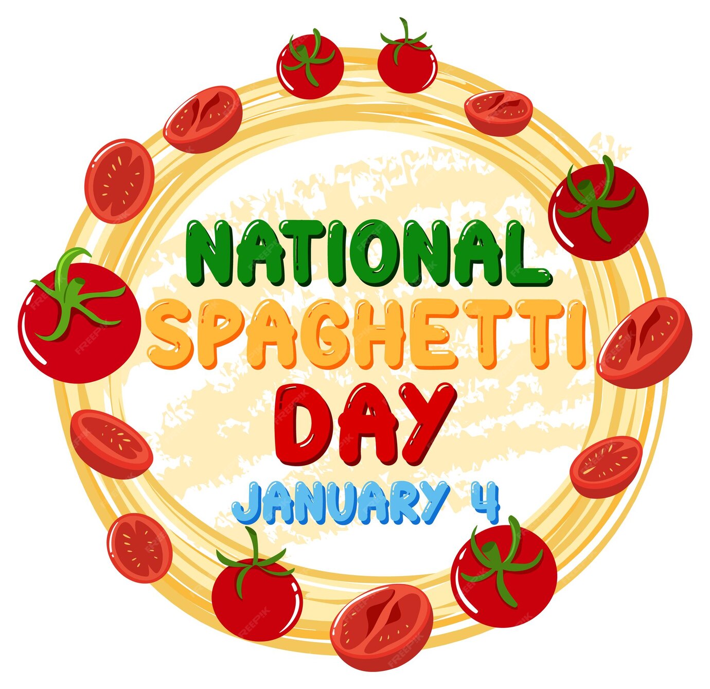 Free Vector National spaghetti day banner design