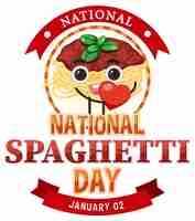 Free vector national spaghetti day banner design