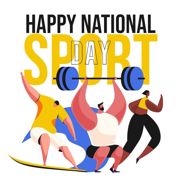 National sports day illustration