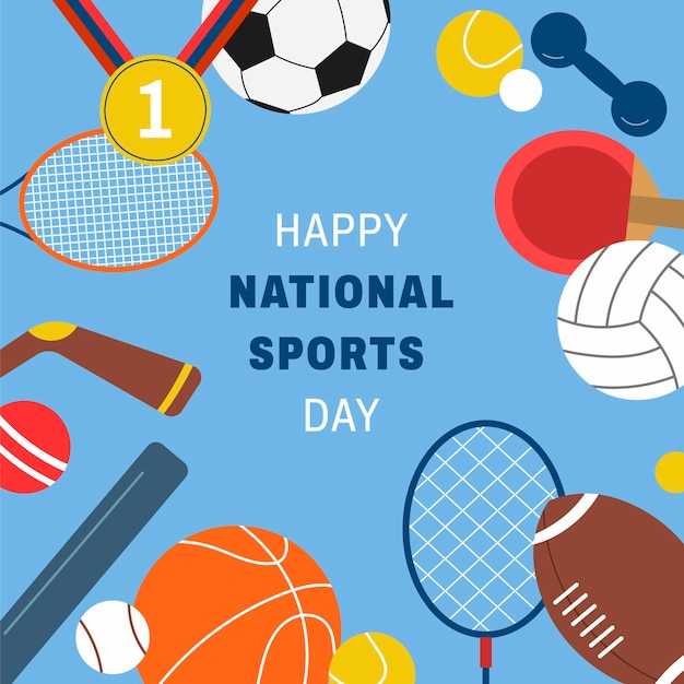 Иллюстрация дня национального спорта