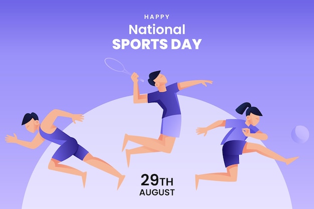 National sports day illustration