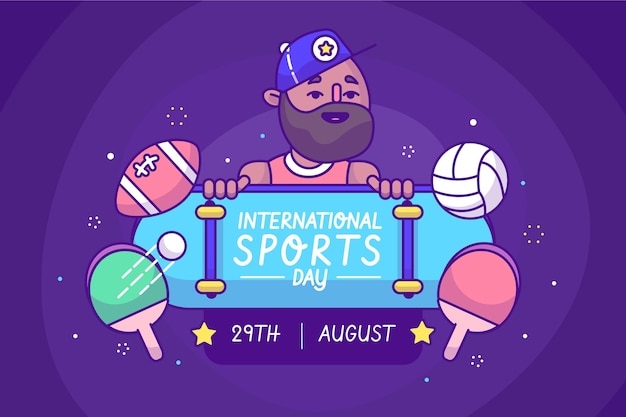 National sports day illustration