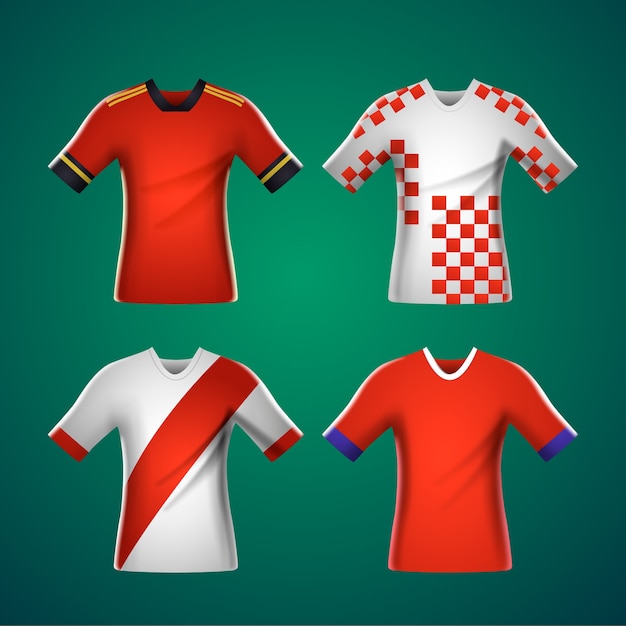 National team football jersey element collection