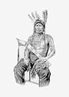 Free vector native american man