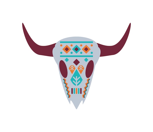 Free vector native american skull