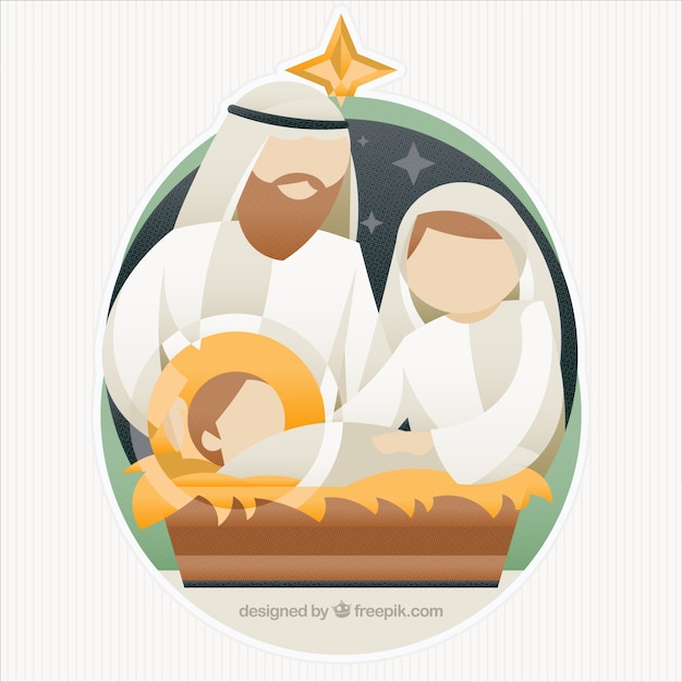 Nativity scene background in abstract design