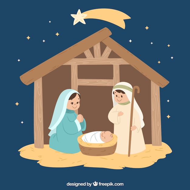 Free vector nativity scene background