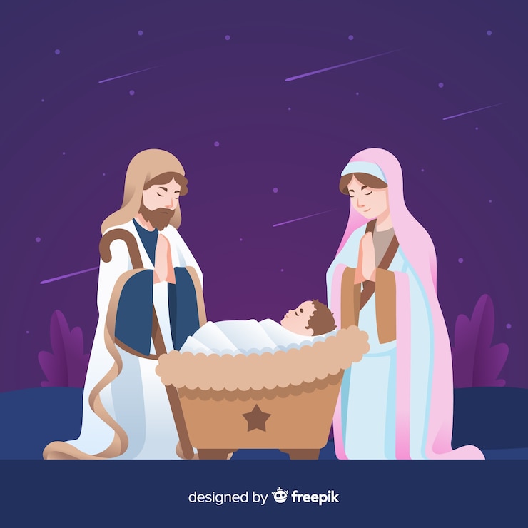 무료 Vector 성 탄 장면 배경