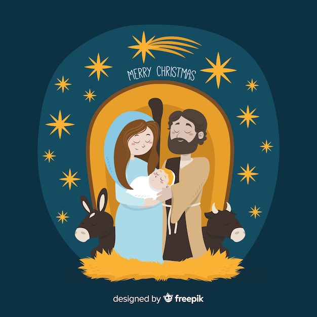 Free vector nativity scene background