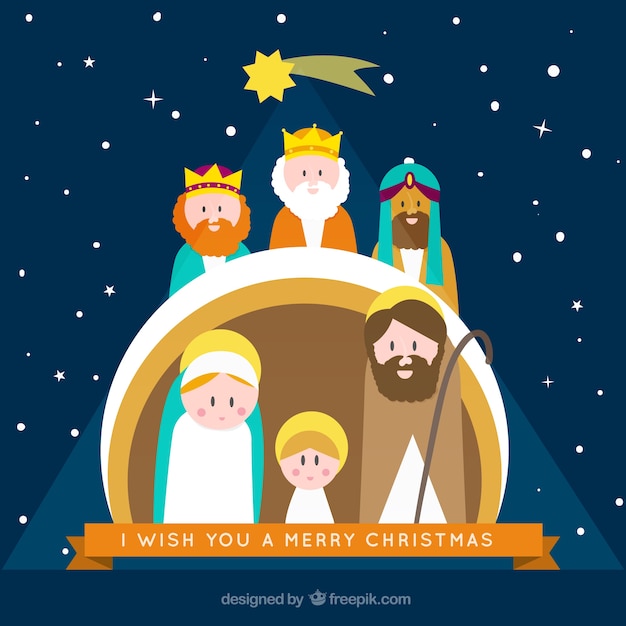 Nativity scene card