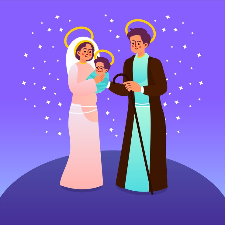 무료 Vector 평면 디자인의 출생 장면 개념