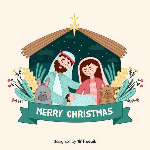 Free vector nativity scene